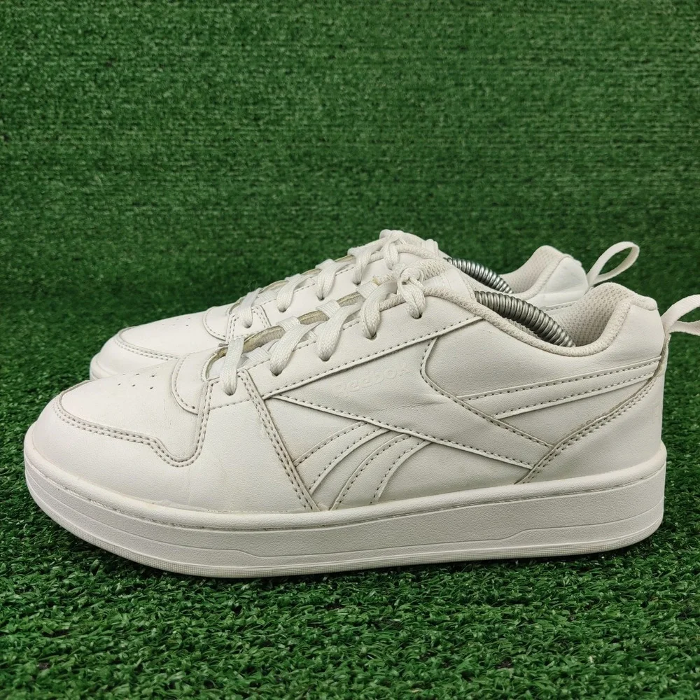 Reebok Sneakers Womens 5 White Royal Techque T Low Top Leather FV2405 Classic - Picture 3 of 9